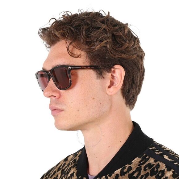 TOM FORD Gerard-02 FT0930 52V Sunglasses Dark Havana Frame Lenses 56mm - Picture 2 of 8